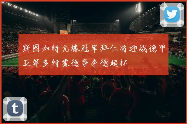 斯图加特无缘冠军拜仁将迎战德甲亚军多特蒙德争夺德超杯